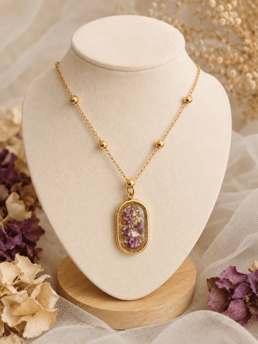 Collier Paillettes d' Hortensia